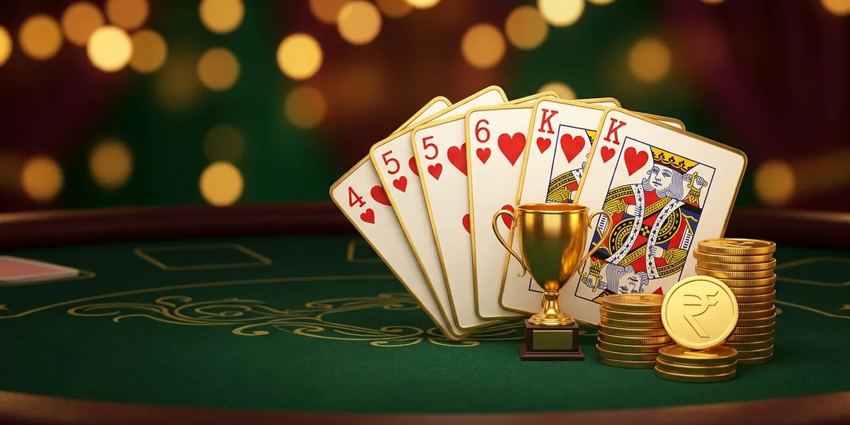 Best rummy apps in India 2026 — winning rummy hand with trophy and rupee coins