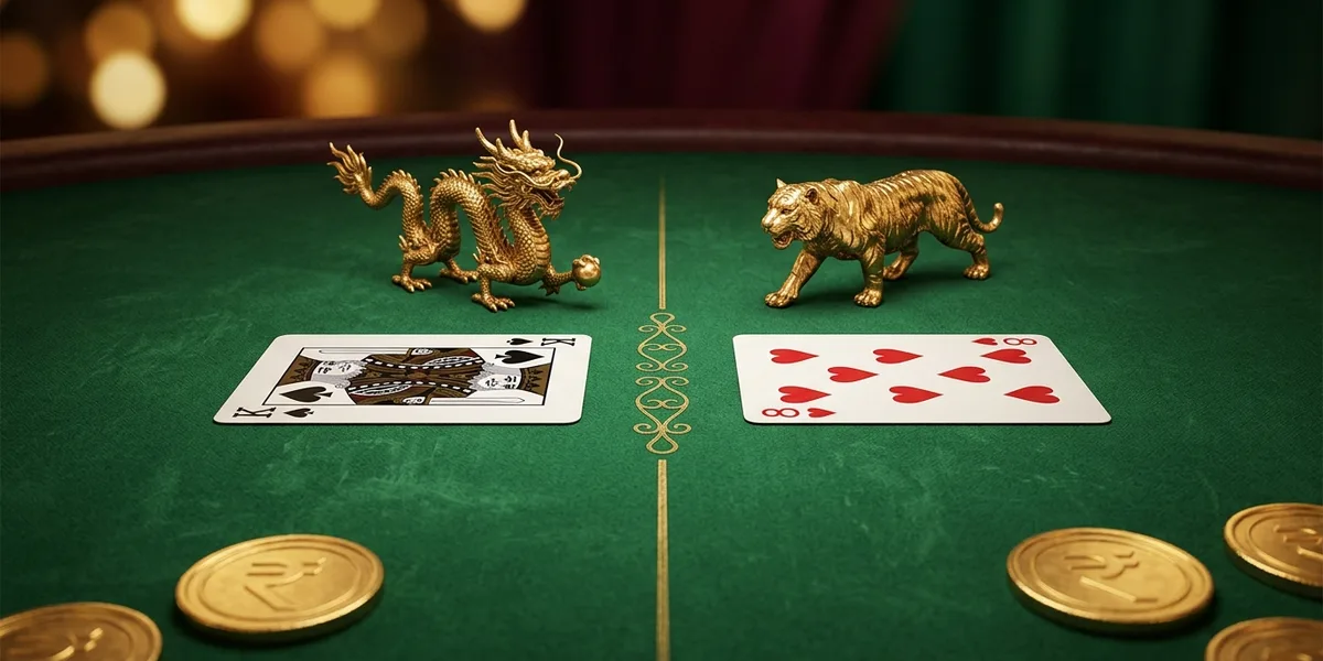 Dragon vs tiger game table — king of spades beats eight of hearts