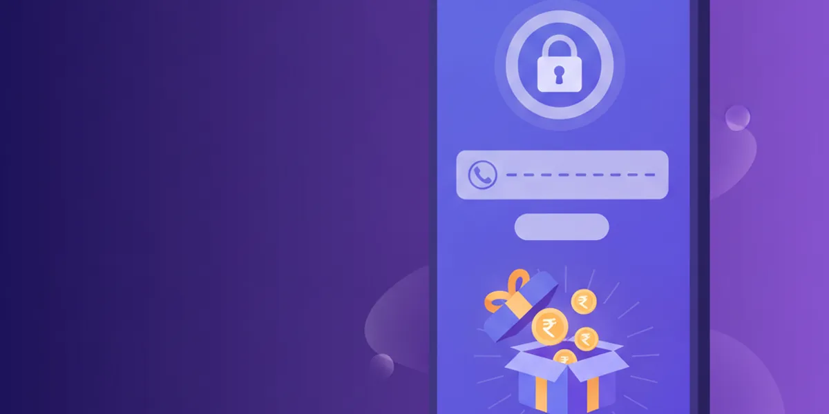 Step 4: registering and the ₹55 welcome bonus landing in the wallet